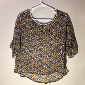 Print Sheer Top